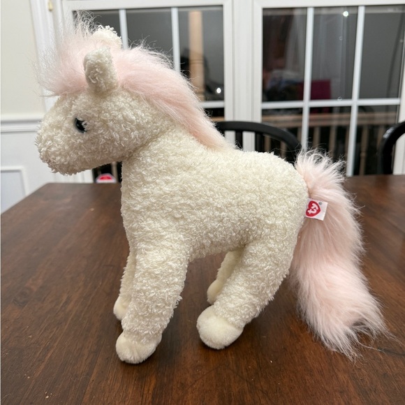 Ty Other - Ty Classic Plush 1996 Beanie Baby Stuffed Animal White Horse Pink Hair